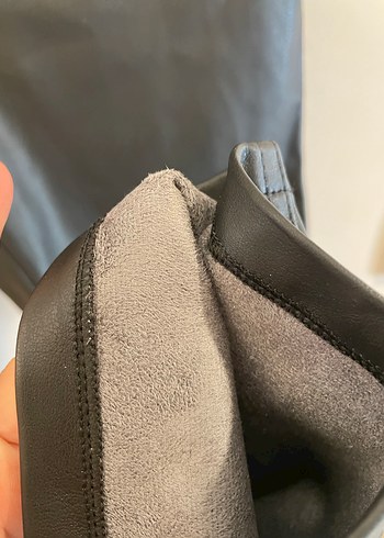 Siyah Deri Kadın Pantolon - Görsel 3