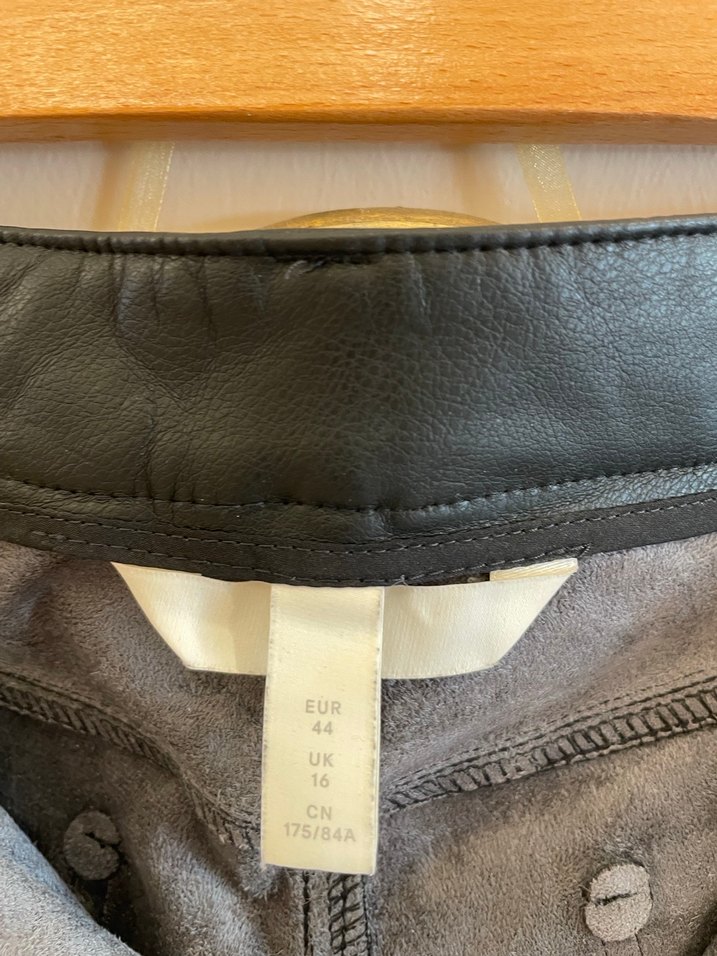 Siyah Deri Kadın Pantolon - Görsel 4