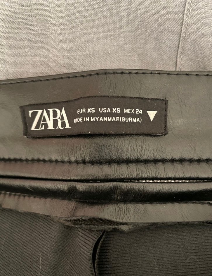 Deri Siyah Midi Kadın Pantolon - Görsel 5