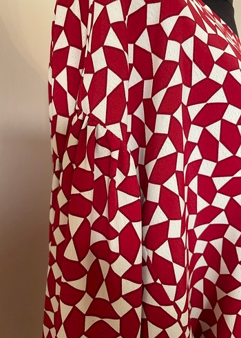 Bordo Desenli Uzun Kollu Kadın Bluz - Görsel 2