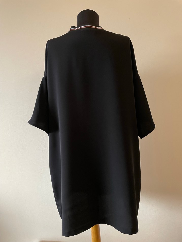 Siyah Yüksek Yakalı Kadın Elbise - Görsel 4