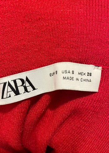 Kırmızı Straplez  Triko bluz - Görsel 6