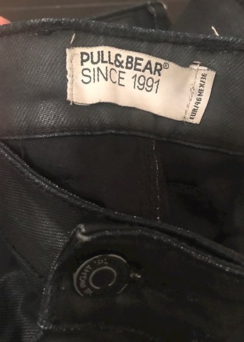 Deri görünümlü erkek jean - Görsel 3