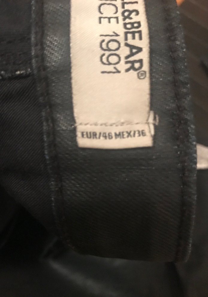 Deri görünümlü erkek jean - Görsel 5