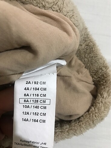 8 Yaş Beden camel Renk Tyess kız çocuk polar