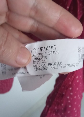 44 Beden Bordo Uzun Kollu Düğmeli Salaş Kadın Gömlek