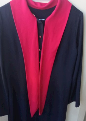 Mavi Drapeli Uzun Kollu Mezuniyet Elbisesi - Görsel 3