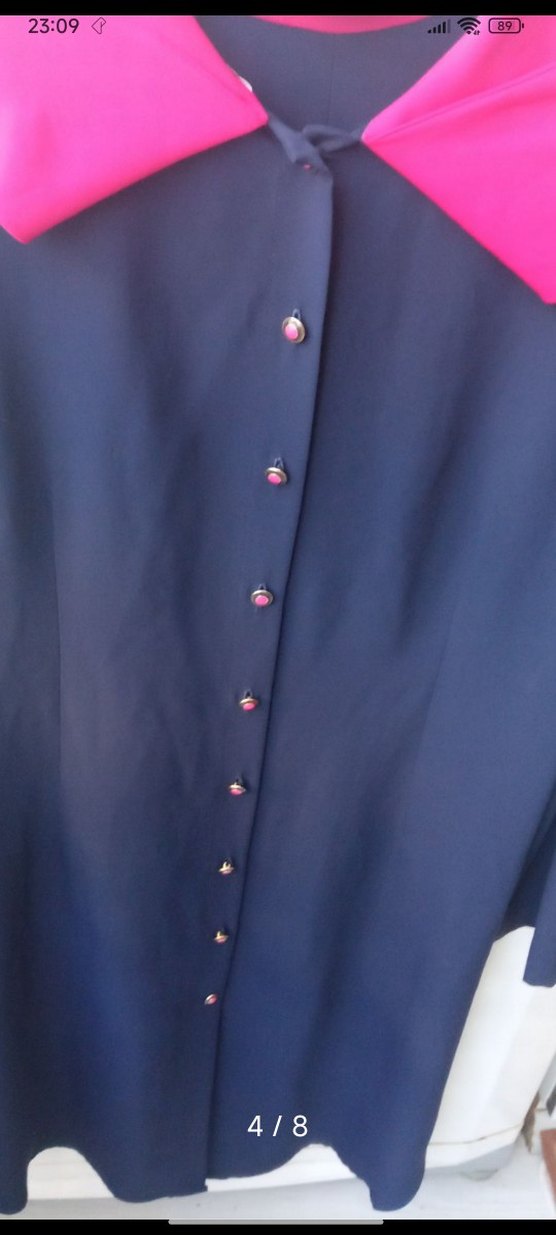 Mavi Drapeli Uzun Kollu Mezuniyet Elbisesi - Görsel 4