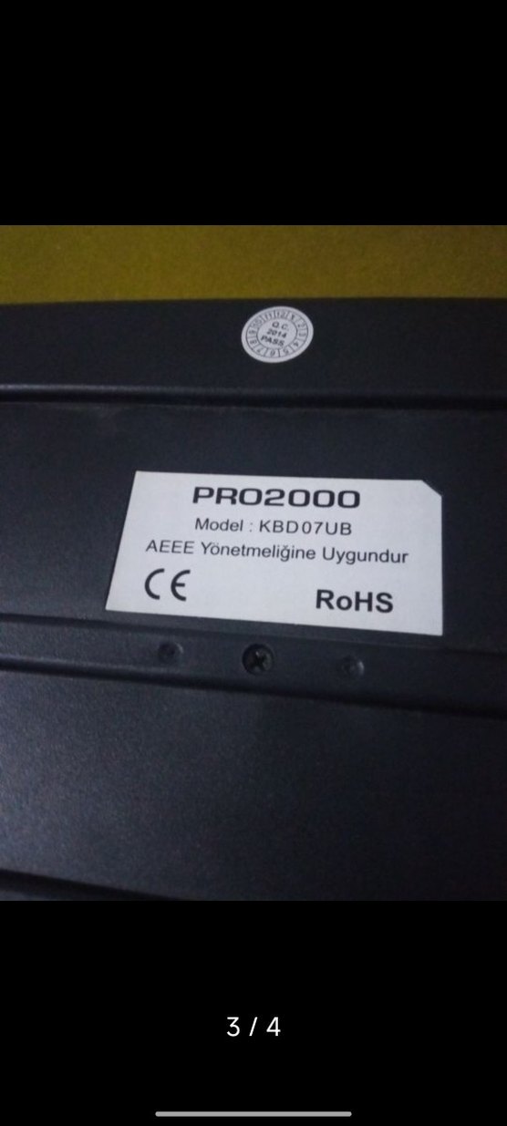 Siyah PRG2000 Kablolu Klavye(Bozuk) - Görsel 3