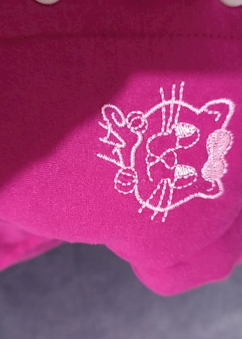 Kız Çocuk Pembe Düğmeli Yelek - Görsel 12