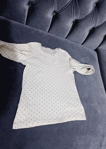 Kız Çocuk Uzun Kollu Beyaz Tişört - Görsel 5