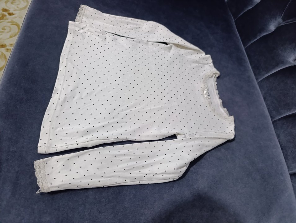 Kız Çocuk Uzun Kollu Beyaz Tişört - Görsel 2