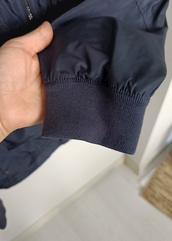 Erkek Lacivert Fermuarlı Sokak Stili Mont - Görsel 6