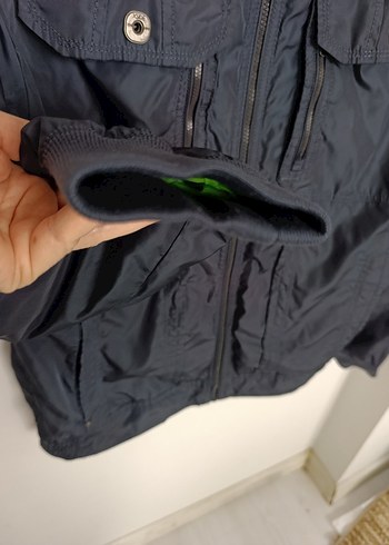 Erkek Lacivert Fermuarlı Sokak Stili Mont - Görsel 5