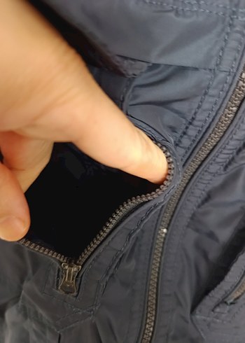 Erkek Lacivert Fermuarlı Sokak Stili Mont - Görsel 10