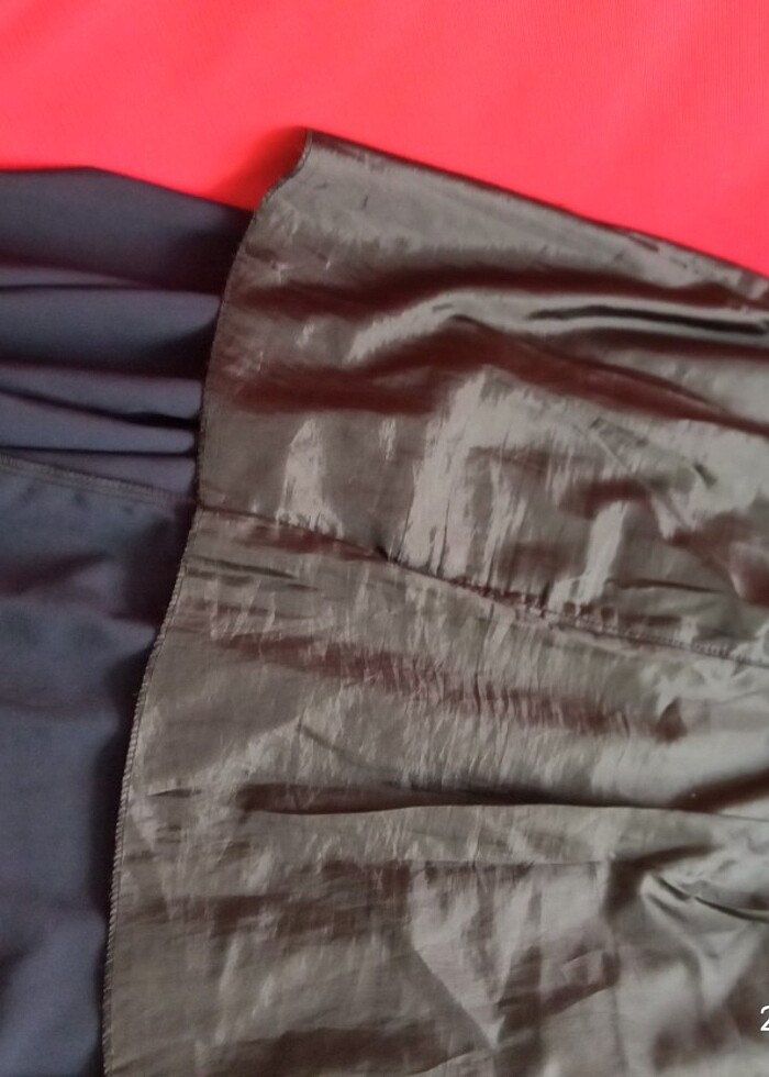 Lacivert Uzun Kumaş Etek - Görsel 3