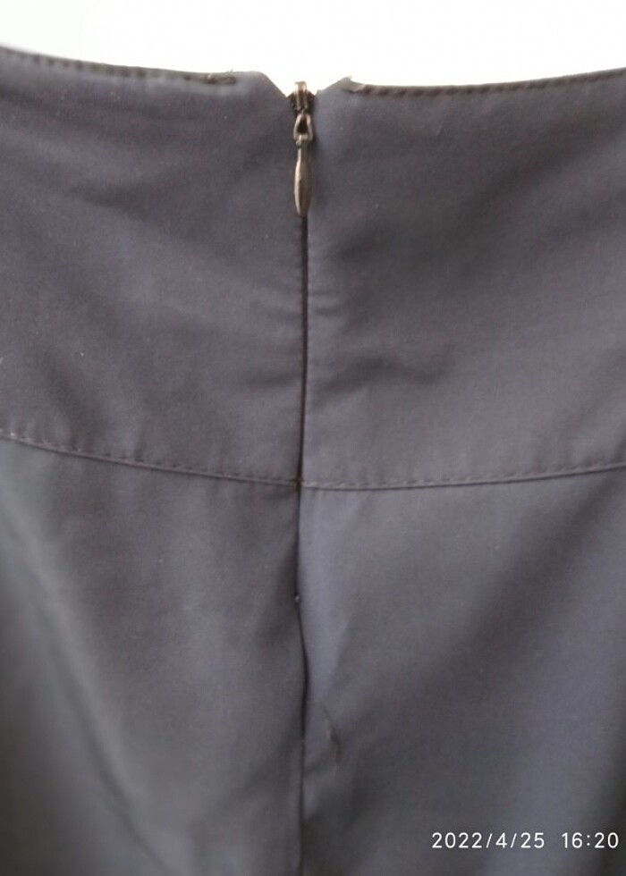 Lacivert Uzun Kumaş Etek - Görsel 5