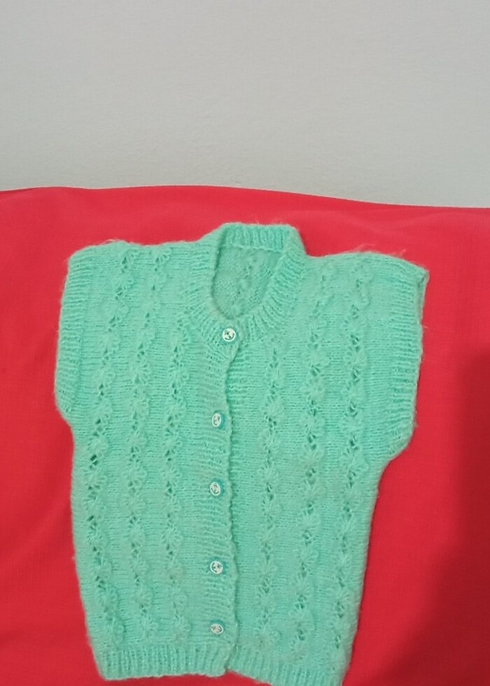 El Örgüsü Bebek Yelek - Görsel 4