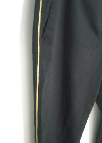 xl Beden Kadın Siyah Kemerli Kumaş Pantolon