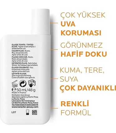  Beden Renk La Roche Posay Güneş Kremi Renksiz