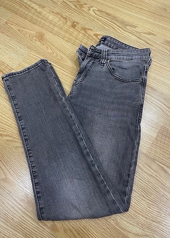 Gri Regular Fit Denim Erkek Jean