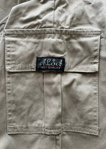 Haki Erkek Keten Şort - Görsel 5