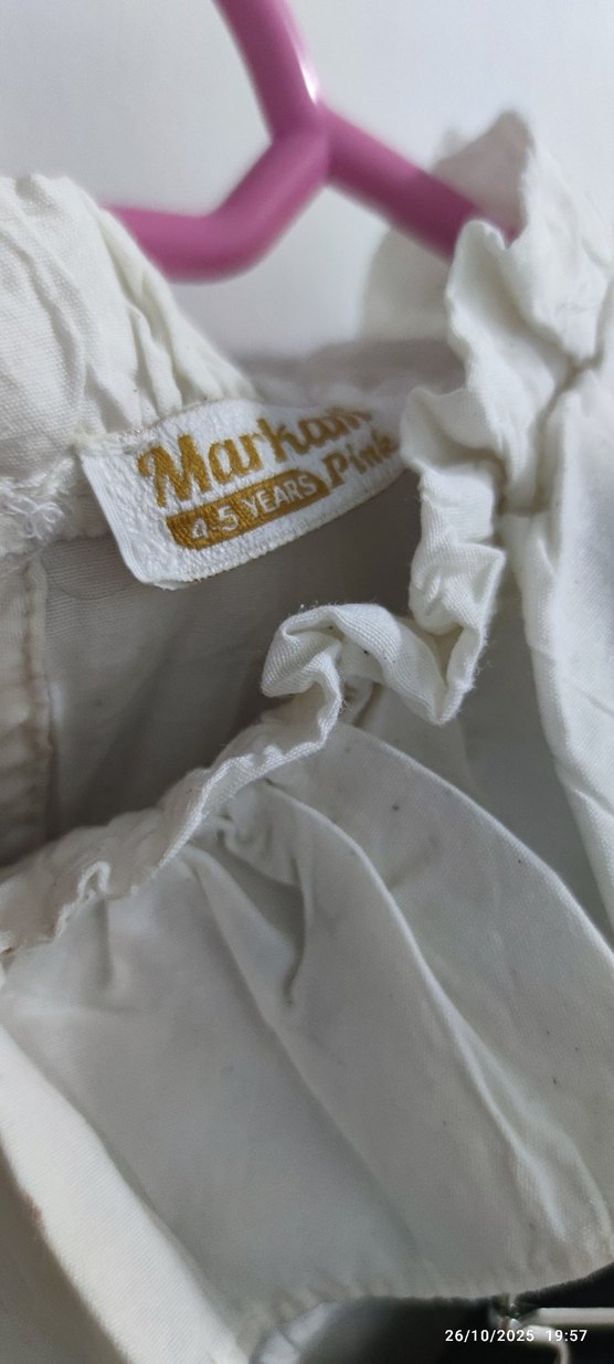 Kız Çocuk Siyah Fırfırlı Askılı Elbise - Görsel 3