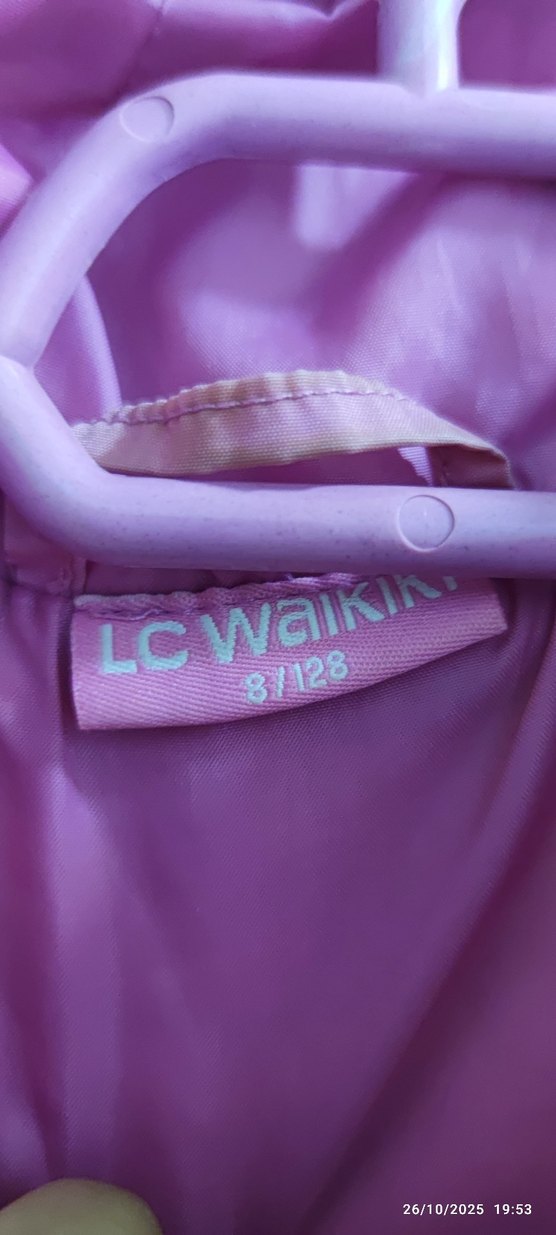 Kız Çocuk Pembe Kapüşonlu Fermuarlı Yelek - Görsel 2