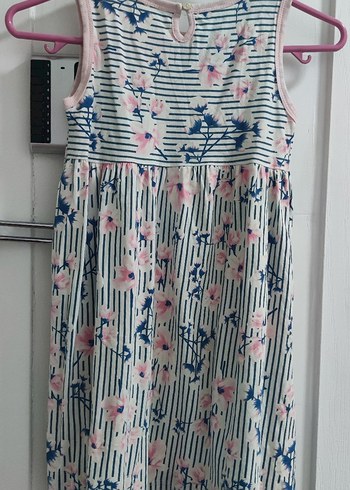 Kız Çocuk Çiçekli Piliseli Elbise - Görsel 2