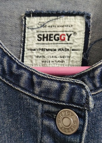 Düğmeli Mavi Kadın Denim Ceket - Görsel 3