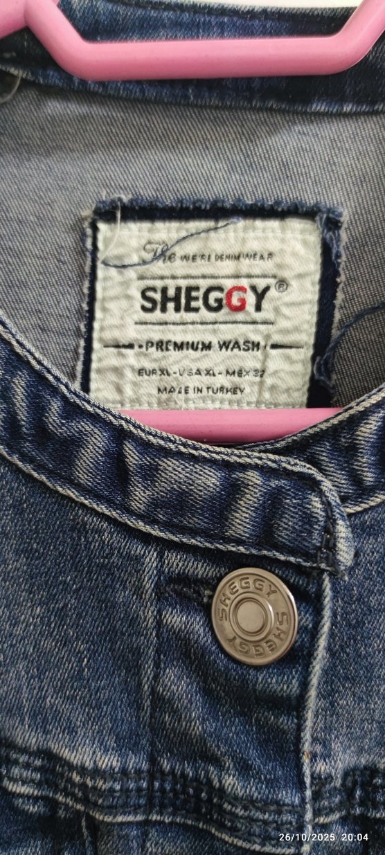 Düğmeli Mavi Kadın Denim Ceket - Görsel 3