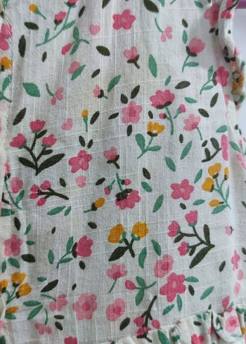 Çiçek Desenli Kız Çocuk Kolsuz Elbise - Görsel 3