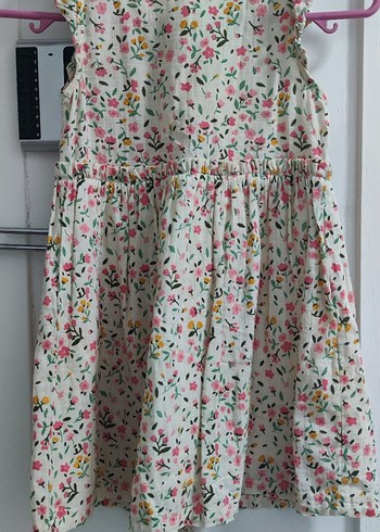 Çiçek Desenli Kız Çocuk Kolsuz Elbise - Görsel 5