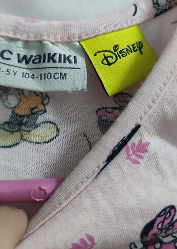 Kız Çocuk Pembe Baskılı Kısa Kollu Elbise - Görsel 3