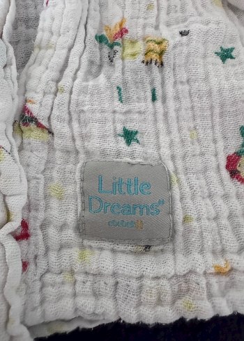 Çocuk Kapüşonlu Baskılı müslin Bornoz - Görsel 4