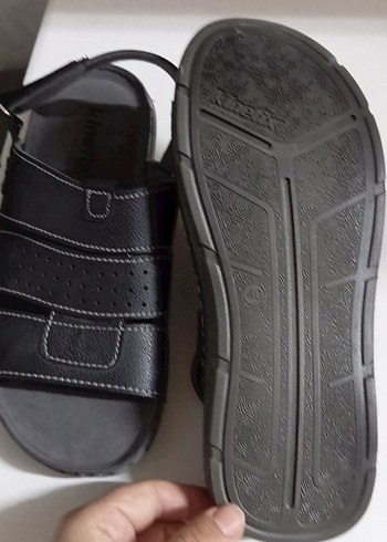 Siyah Erkek Tokalı Sandalet - Görsel 3