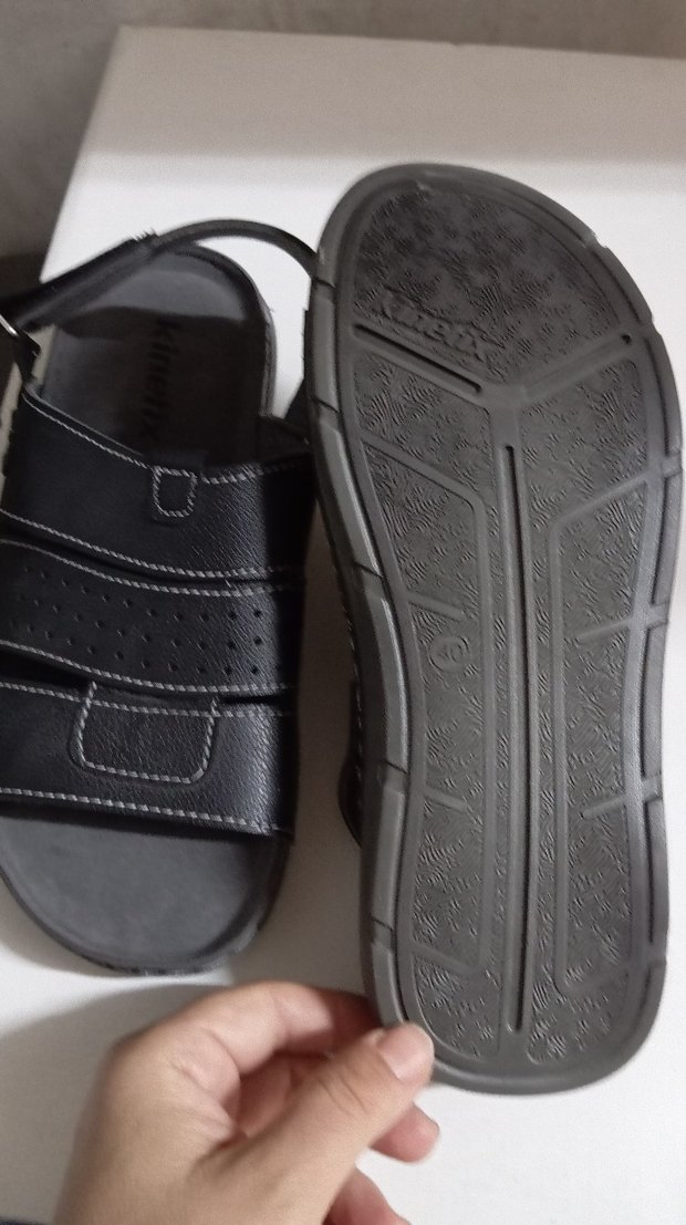 Siyah Erkek Tokalı Sandalet - Görsel 3