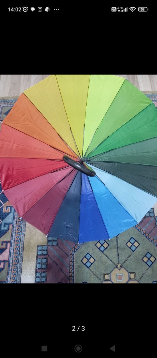 Renkli Kadın Şemsiye - Görsel 2