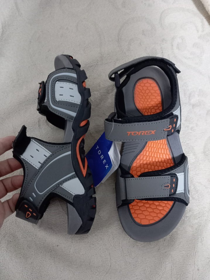 Gri Erkek Spor Bantlı Sandalet beden 37 - Görsel 3