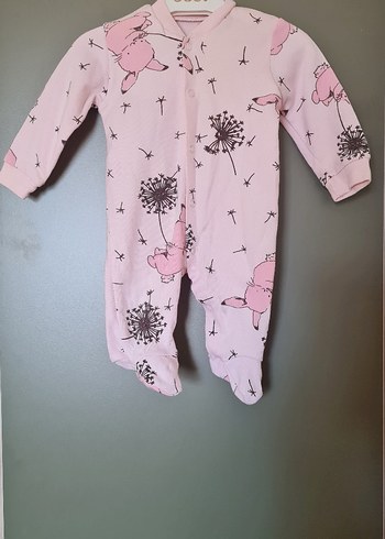 Diğer Pembe Tavşanlı Kız Bebek Tulumu
