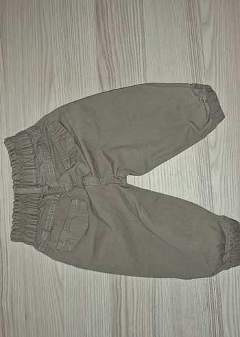 Gri bej Keten Tipi Bebek Pantolon - Görsel 2