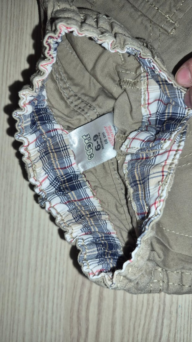 Gri bej Keten Tipi Bebek Pantolon - Görsel 4