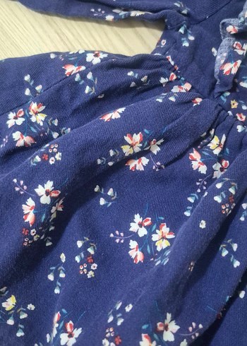 Uzun Kollu Renkli Çiçekli Kız Bebek Elbisesi - Görsel 3