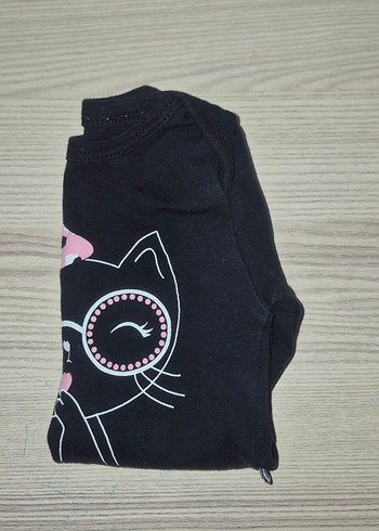 Uzun Kollu Siyah Kız Bebek Body - Görsel 6