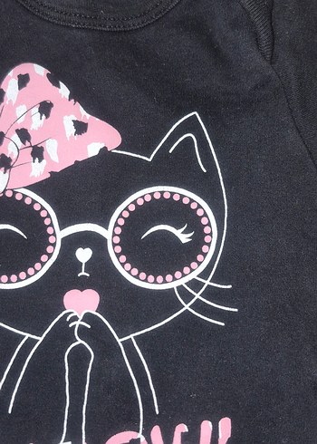 Uzun Kollu Siyah Kız Bebek Body - Görsel 3