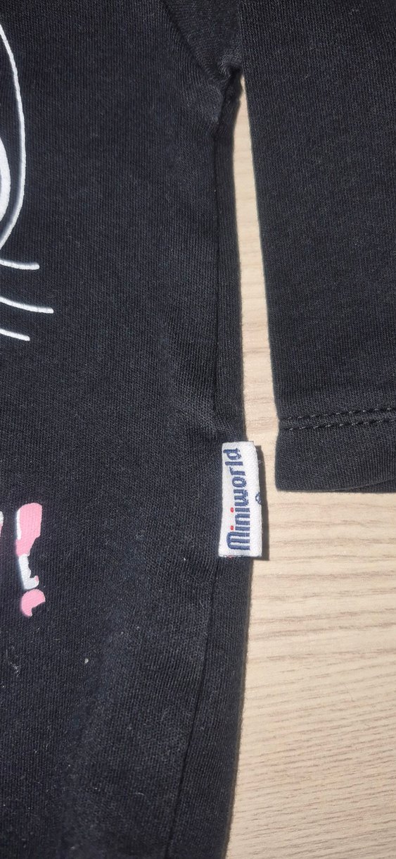 Uzun Kollu Siyah Kız Bebek Body - Görsel 4