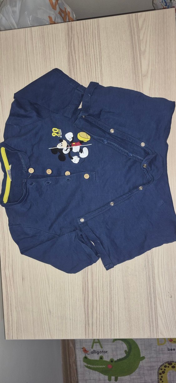 Erkek Çocuk Lacivert Baskılı Uzun Kollu Tulum - Görsel 2