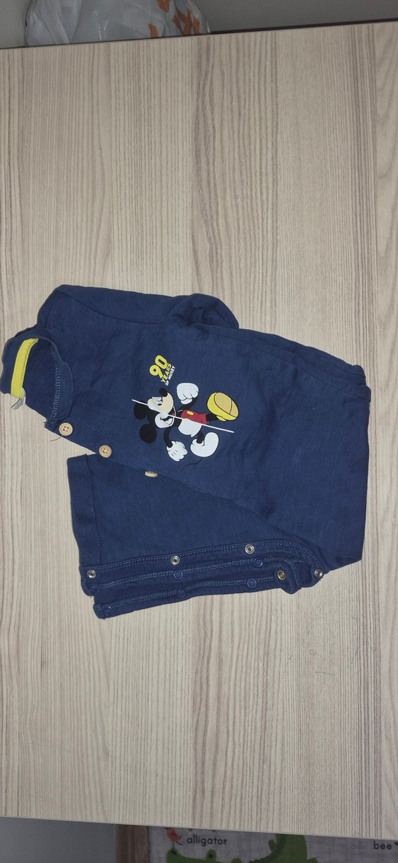 Erkek Çocuk Lacivert Baskılı Uzun Kollu Tulum - Görsel 5