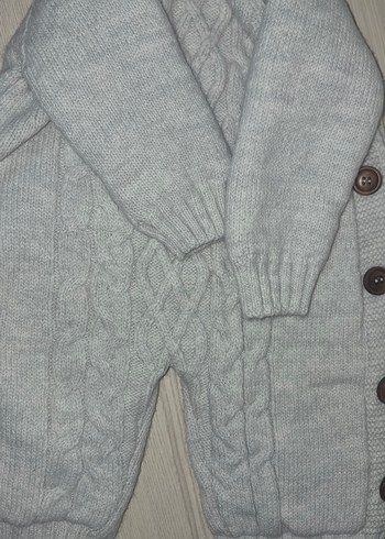 Kırık Beyaz Bej Örgü Bebek Tulumu - Görsel 3