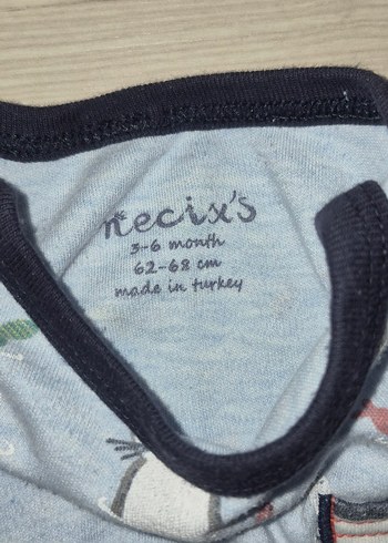 Desenli Uzun Kollu Bebek Body - Görsel 3